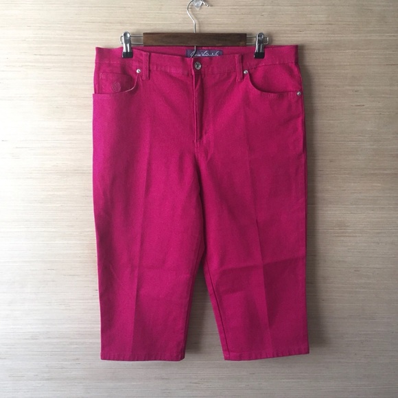 Gloria Vanderbilt Pants - Gloria Vanderbilt Pink Capri Pants Amanda Style